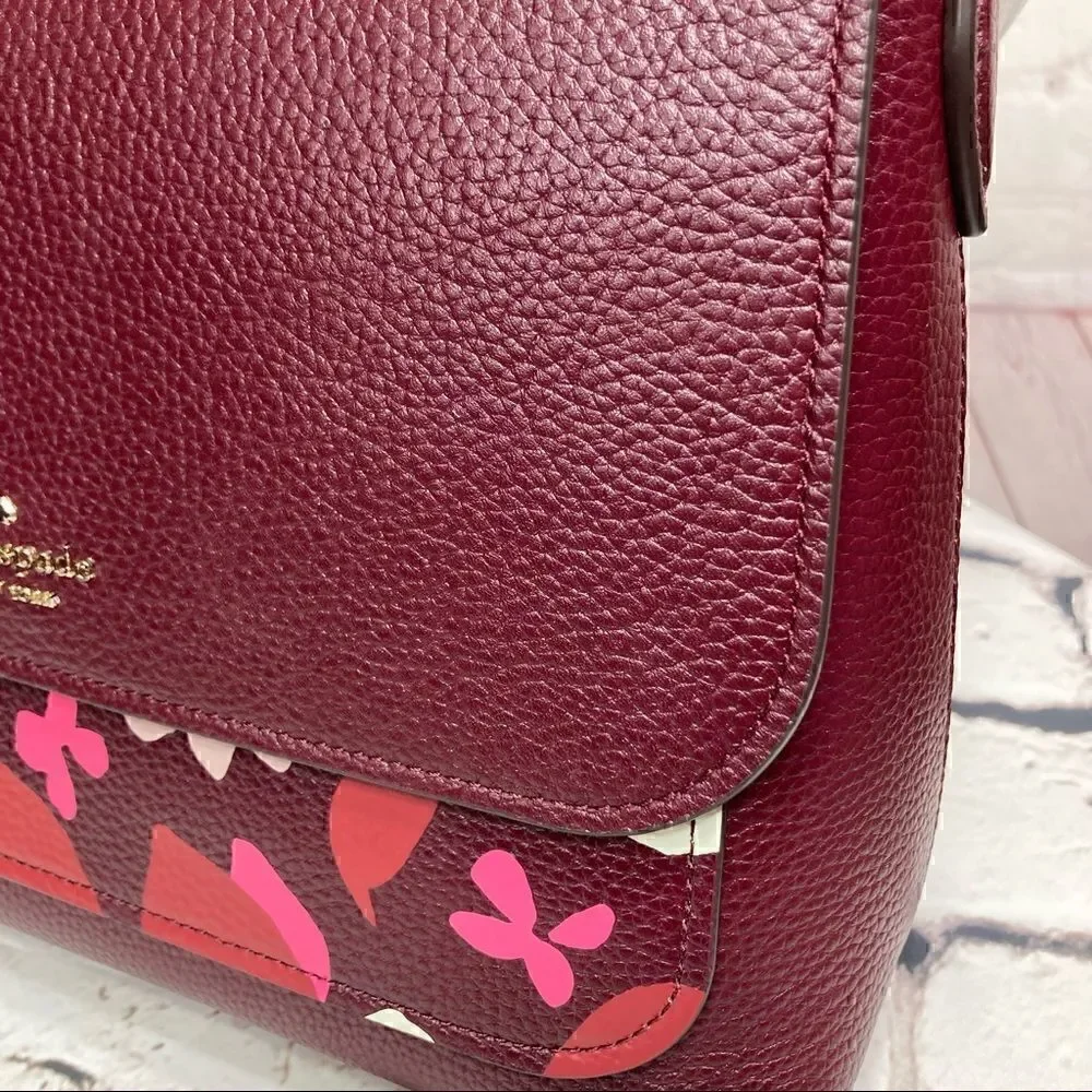 KATE SPADE melody forest floral flap shoulder bag Rare to find